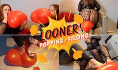 Goddess Isabela and Evil Lohan inflating and popping balloons (EN-1080)