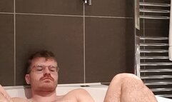 FTM enjoying his pussy and squirting in the bath
