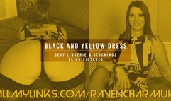 1319-Black and Yellow Dress