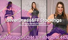 1594-Silver Dress and FF Stockings