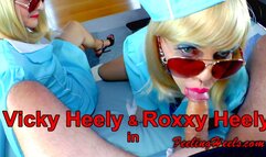 Cum fly with Heely Airlines! - Episode 3 - starring: Roxxy Heely & Vicky Heely - Part 1 - FHD - High Heels Nylons Gloves Ultra long polished Toe Nails Wiggling Spreading Bouncing Handjob Blowjob - 1080p - MP4
