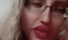 Part 4 Girl in Big Huge Eye Glasses is telling her life story about her worries and difficulties in life story in Russian language