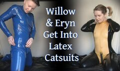 Willow and Eryn Get Into Latex Catsuits