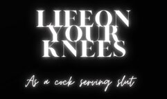 Life as a cock serving slut on your knees
