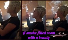 A Smoke Filled Room with a Beauty (Cig + Vape at the same time)