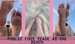 Public foot tease on the beach 720p SD