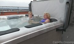 Camilla and Anna Lynx in the Hot Tub