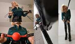 Katya punishes the slave POV who spied in her room