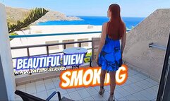 4K Beautiful View Smoking
