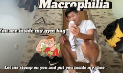 POV MACROPHILIA: you are a tiny person inside my gym bag