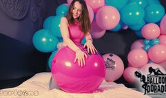 Saska sitpops a lot of Kalisan 24 Inch Balloons 4K UHD Version