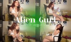 Sexy Elegant All White Cig and Outfit | Alien Girl