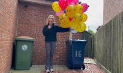 Helium balloon cigarette popping