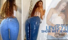 LEVIS 710 SHOW WET JEANS AND MASTURBATION