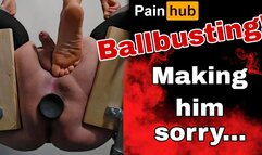 Femdom Ballbusting Kicks! Bondage Punishment BDSM CBT