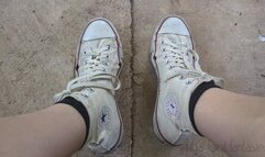 Showing off my well worn high top Converse All Stars from every angle replay